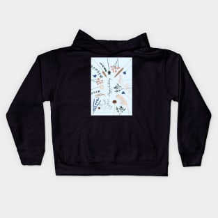 Happy birthday, floral dried flowers and pampas Kids Hoodie